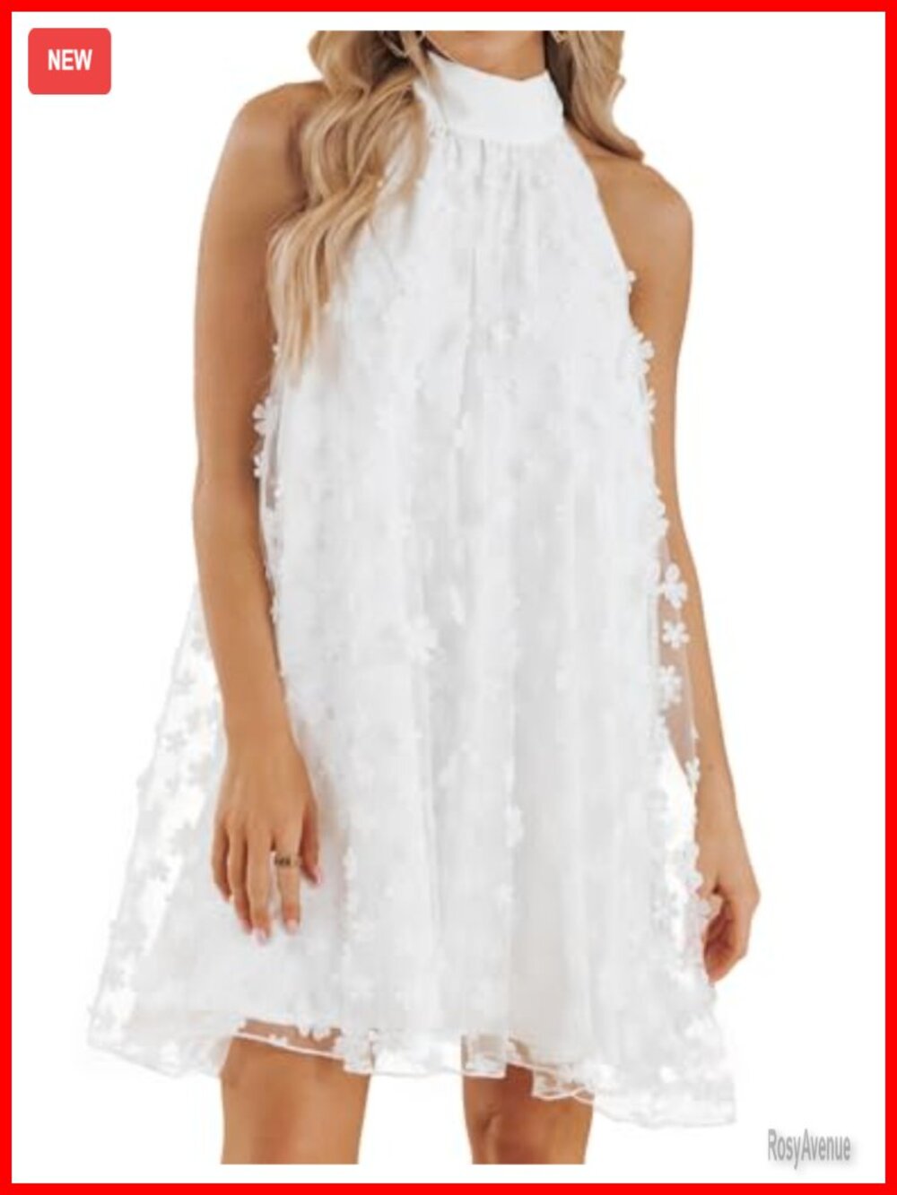 Women's Chiffon Halter Mini A-Line Dress Wedding Guest Cocktail